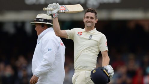 Chris Woakes celebrates