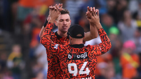 Marco Jansen celebrates