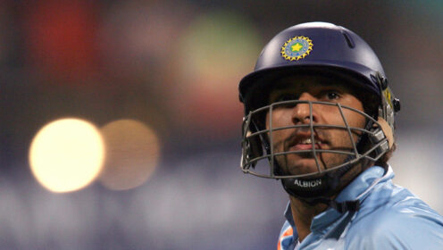 Yuvraj Singh looks