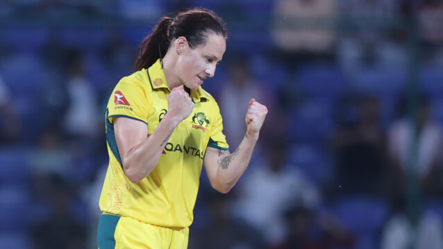 Megan Schutt in Australia colours