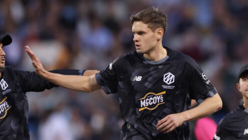 Scott Currie celebrates