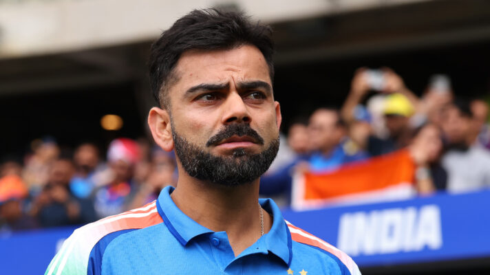 Virat Kohli looks on
