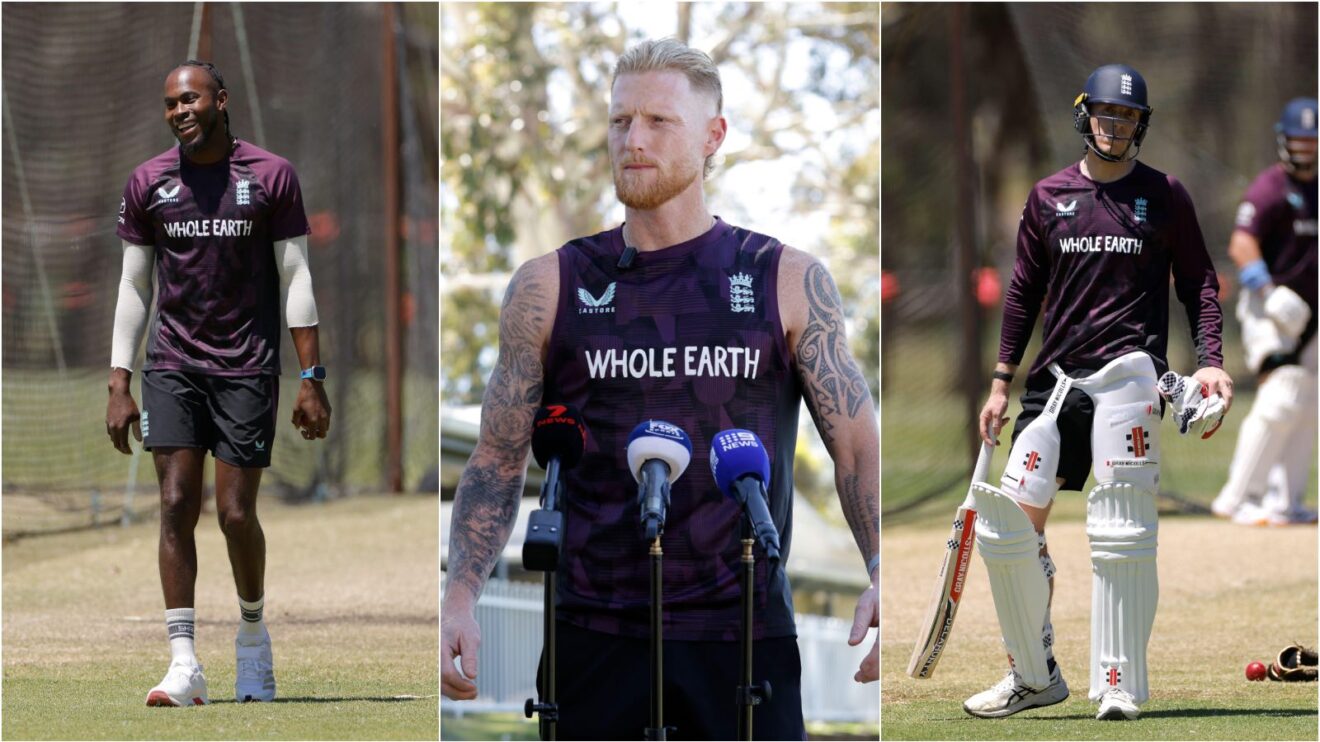 Jofra Archer, Ben Stokes and Zak Crawley.