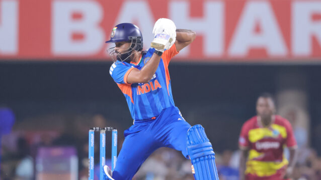 Shreyas Iyer, captain of India, plays during the second T20 international cricket match between India and the West Indies at the JSCA International Stadium Complex in Ranchi, India, on October 9, 2026. (Photo by Shubhajit Roy Karmakar/NurPhoto via Getty Images) cricket